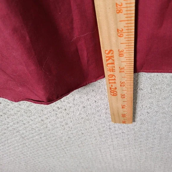 Ted Lapidus Shirt Mens Medium 39-40 Red‎ Button Down Cotton Designer Paris - Picture 9 of 10